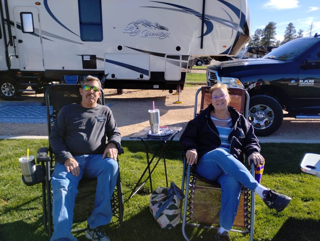 Members of the Blackjacks caught in a candid moment during a break on the trail